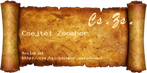 Csejtei Zsombor névjegykártya
