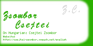 zsombor csejtei business card